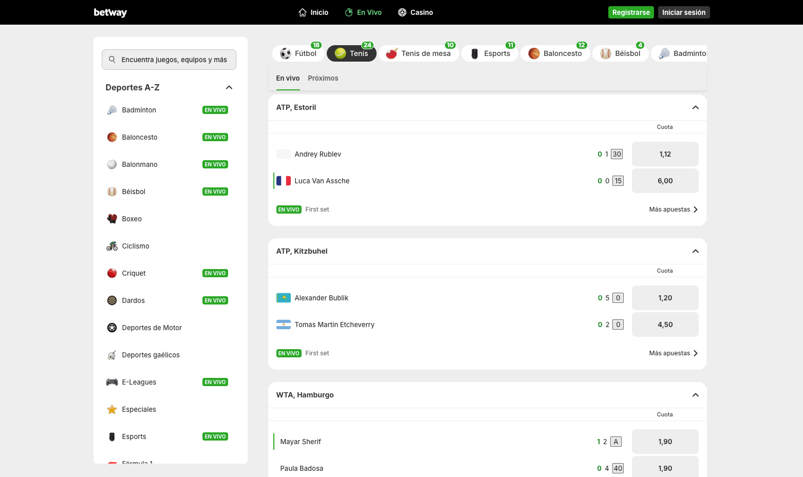 Betway apuestas
