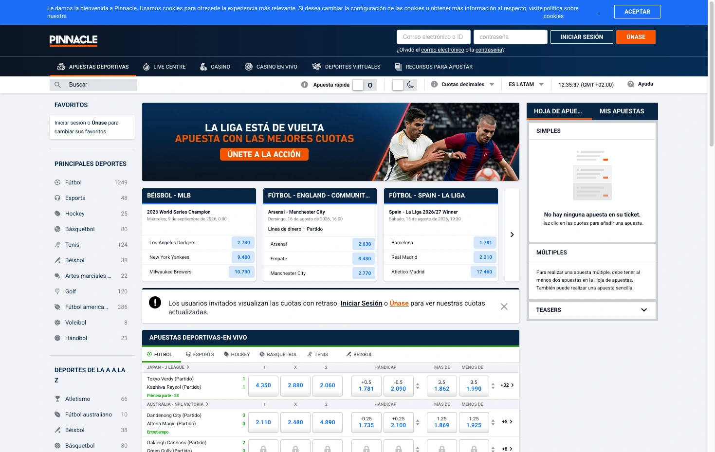 Pinnacle apuestas