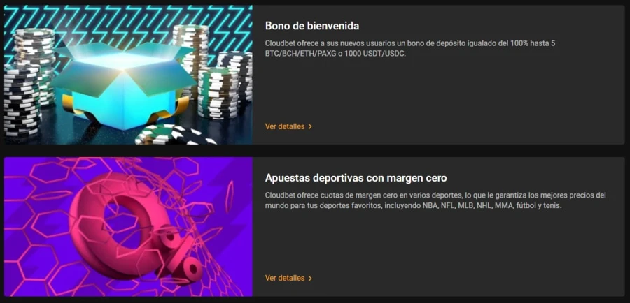 Bonos de Cloudbet Chile