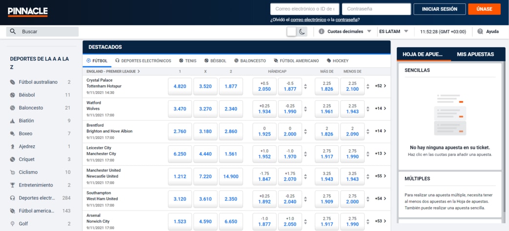 Pinnacle Apuestas Chile