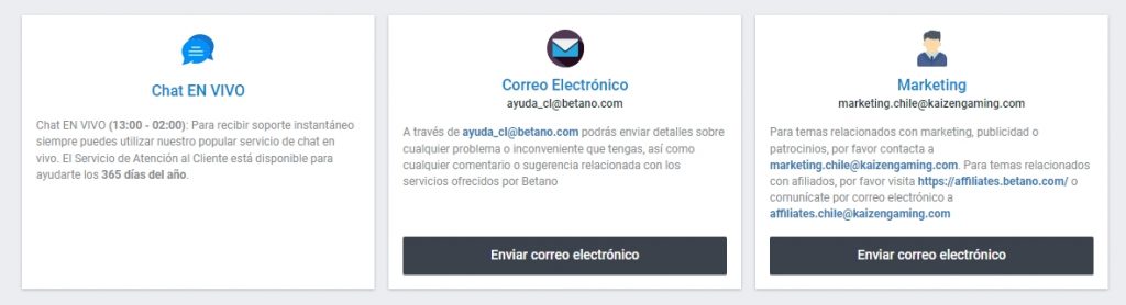 Betano servicio al cliente