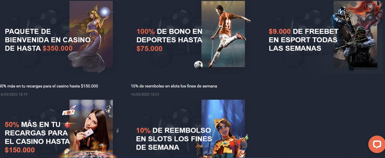 Promociones de Spin Bookie