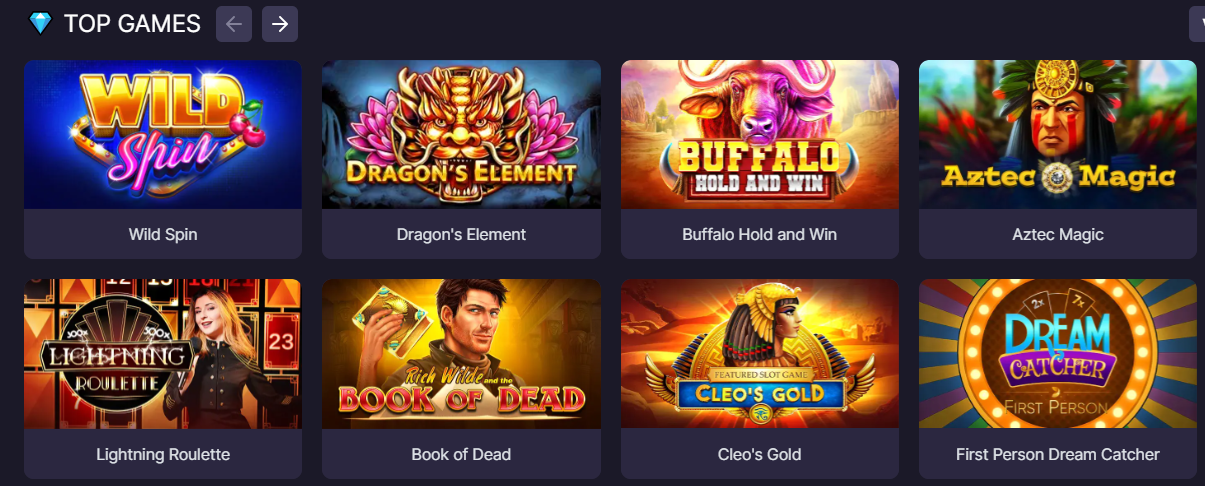 Oferta de juegos de Bitstarz Casino