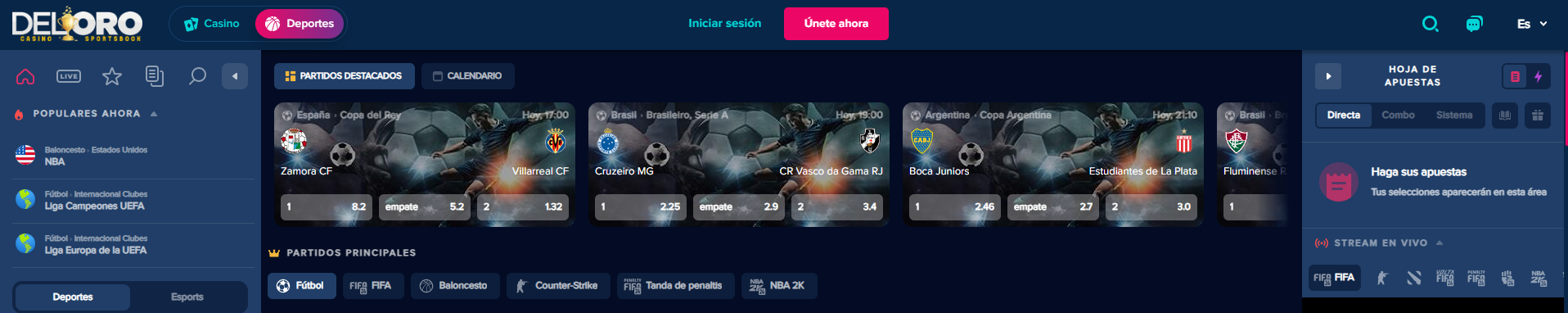 del oro apuestas deportivas