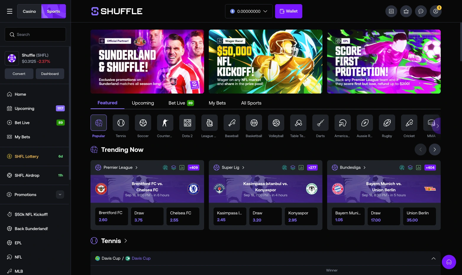 Shuffle apuestas