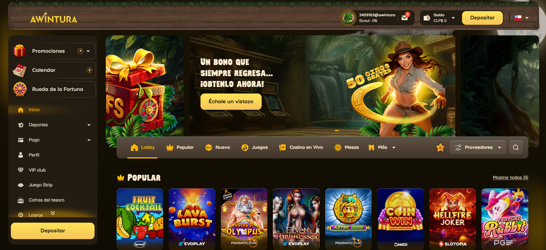 Casino online de Awintura