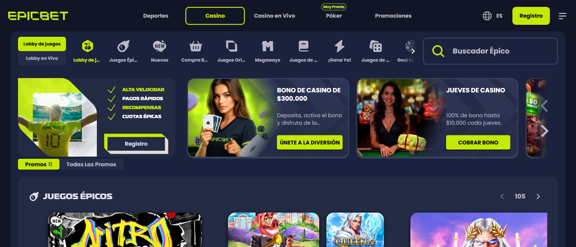 Epicbet - Captura de pantalla