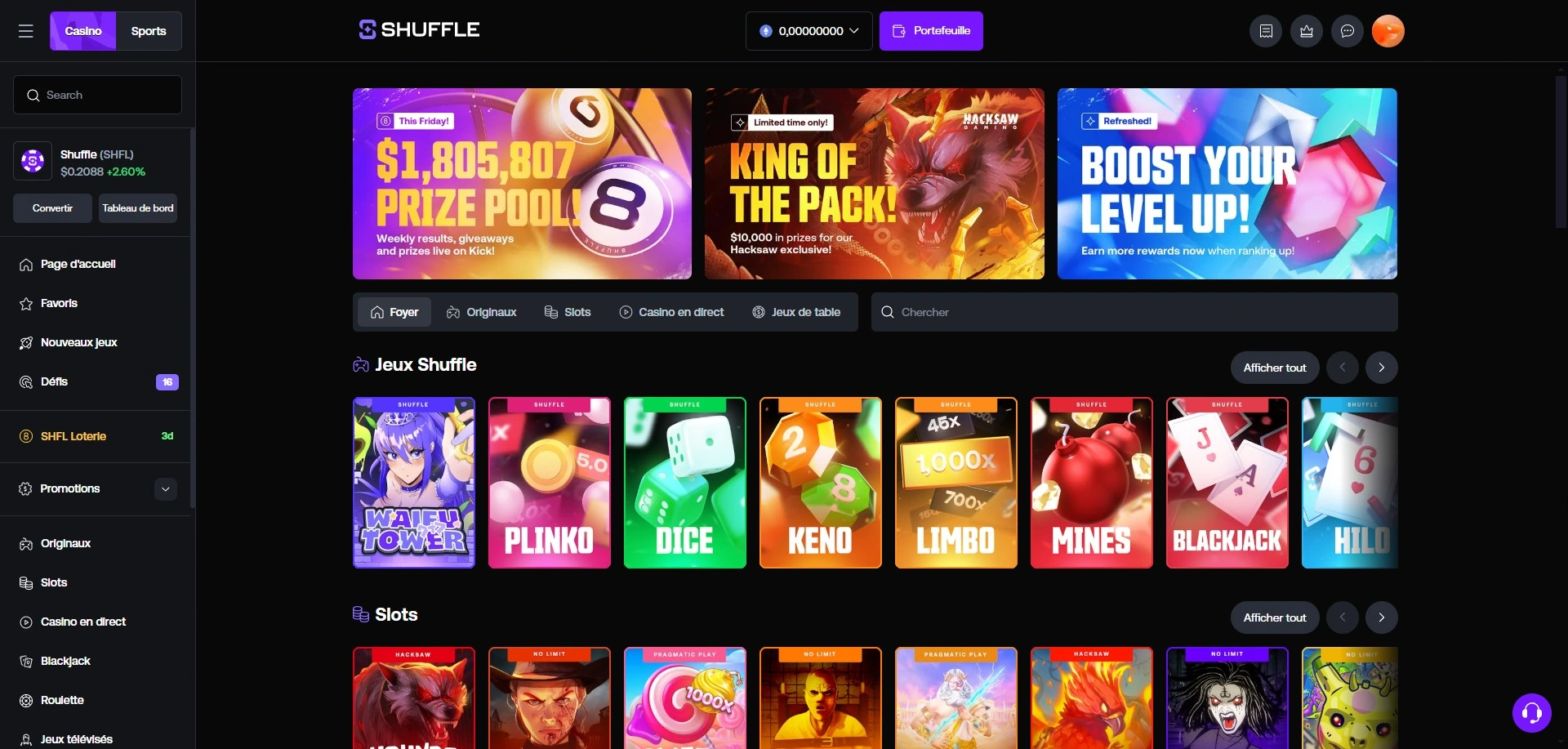 Shuffle casino Chile